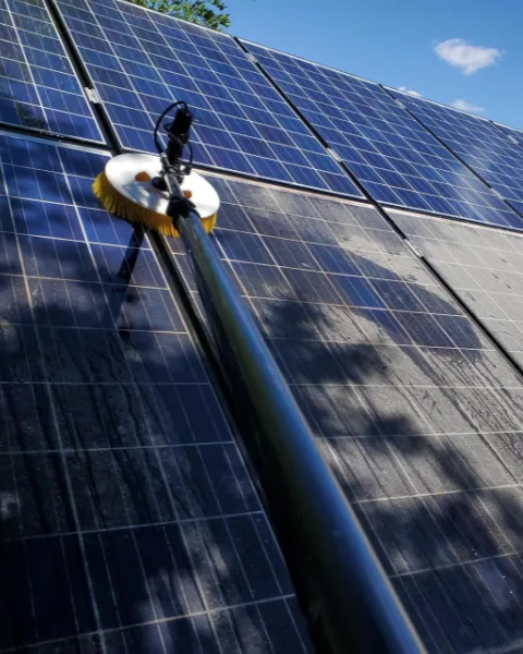 Solar Panel Cleaning service by Mr. Softwash